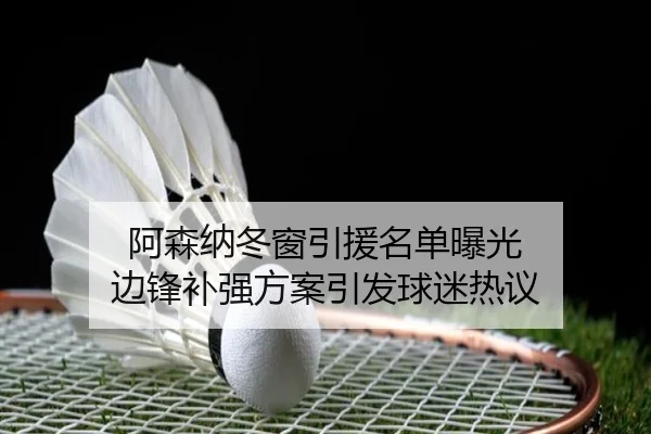 阿森纳冬窗引援名单曝光 边锋补强方案引发球迷热议